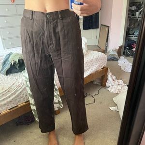 High waisted brown LLBean trousers